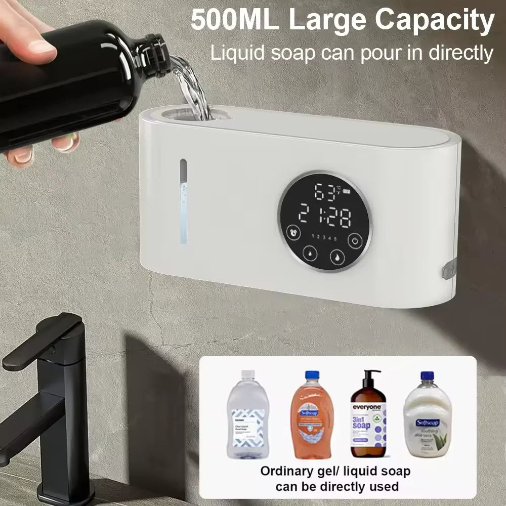 Smart Touchless Foam Soap Dispenser – Wall Mount USB LED