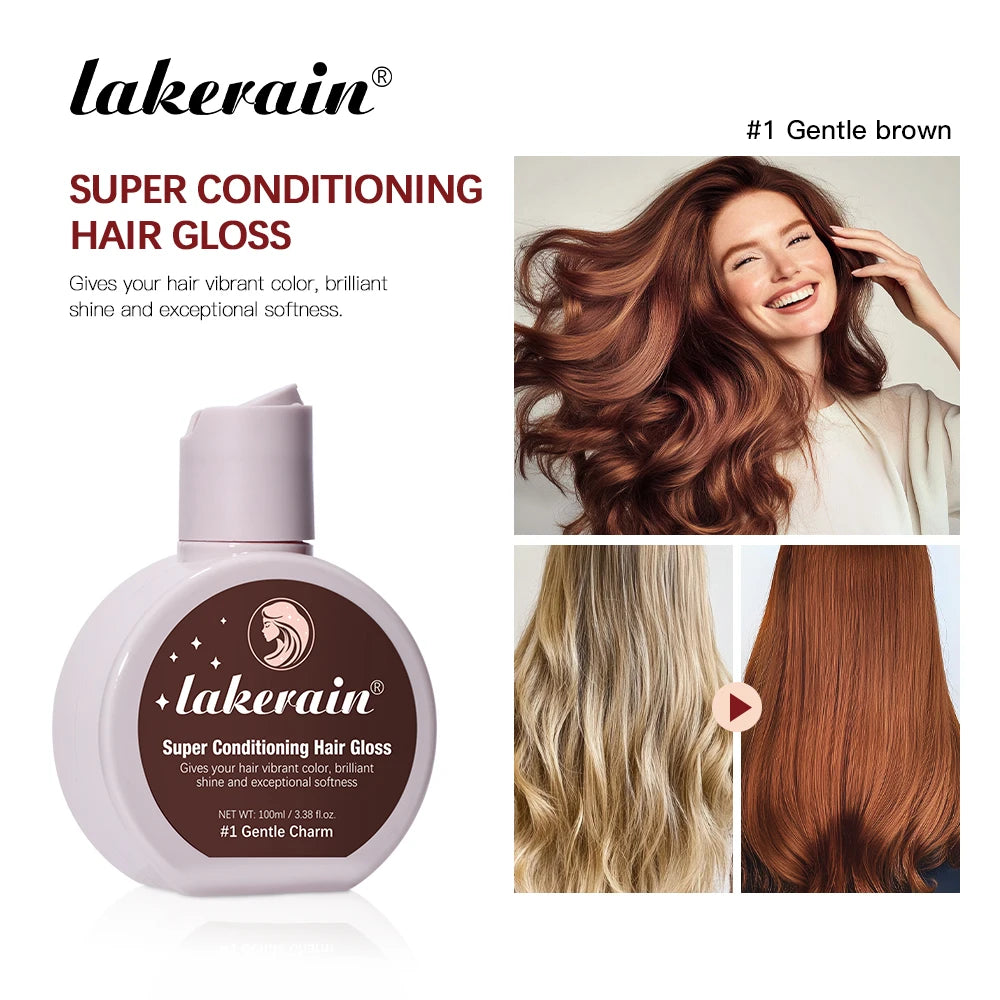 Super Conditioning Hair Gloss Enhance Color Luster Nourishing Repairing Long-lasting Color Hair Tinted Moisturizer No Need Mix Peaceful Pleasures Health and Wellness