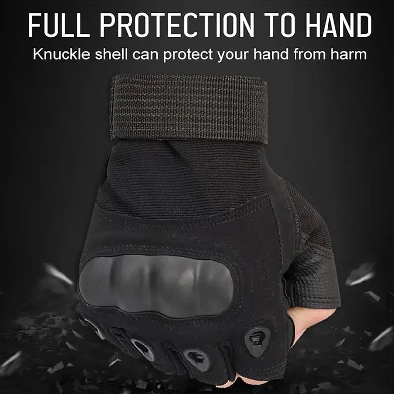 1Pair Tactical Fingerless Gloves for Men - Ideal for Outdoor Sports, Shooting, Hunting, Airsoft, and Cycling Peaceful Pleasures Health and Wellness