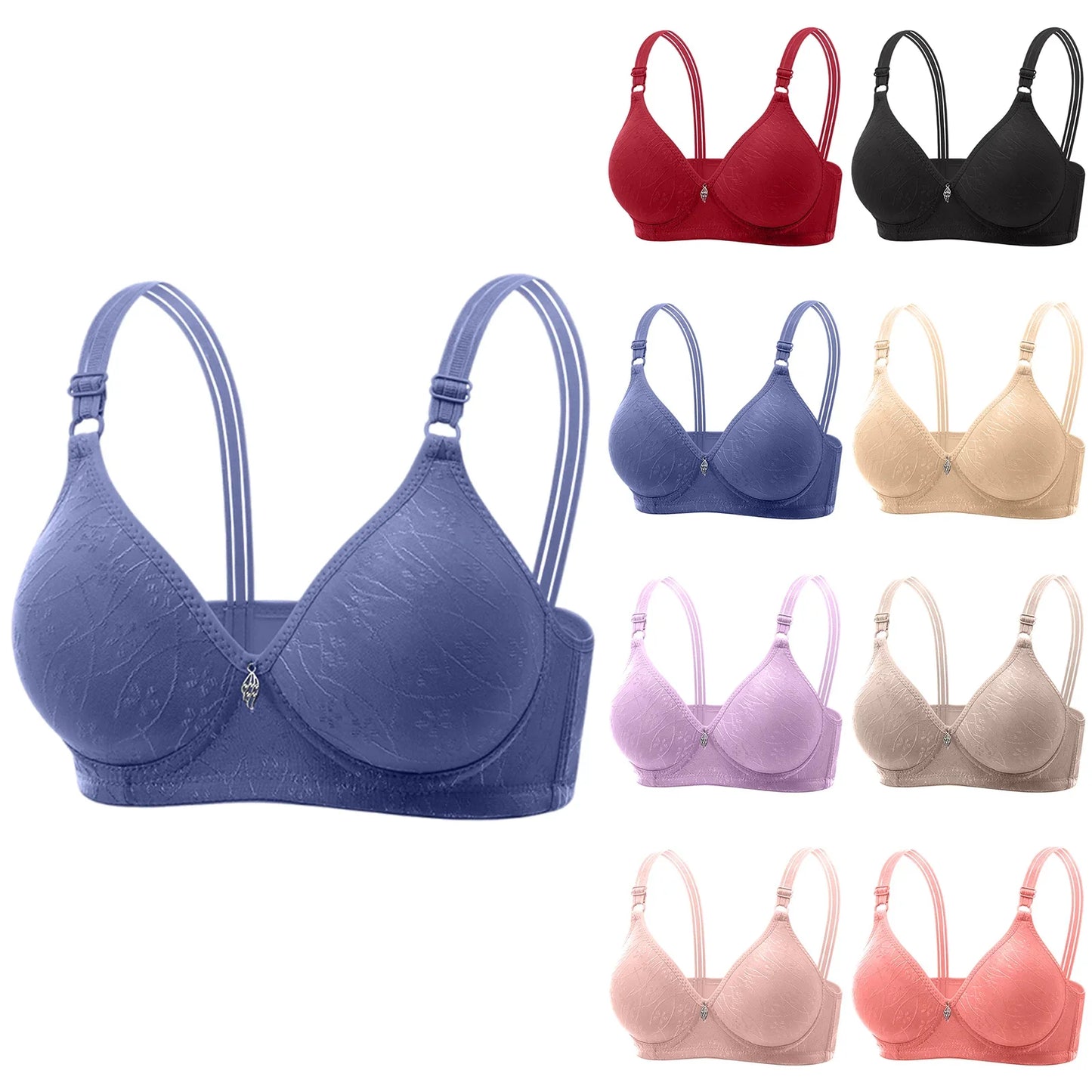 Women's Bamboo Charcoal Wire-Free Seamless Bra | Sizes 36–44