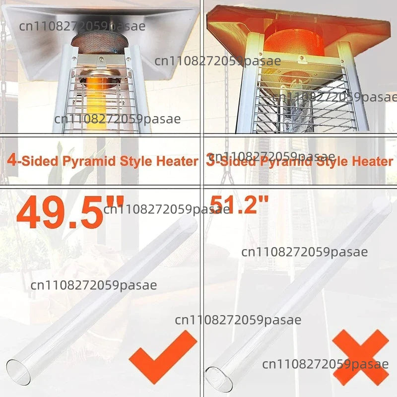 Gas Heater Glass Tube Replacement with Silicone Washer