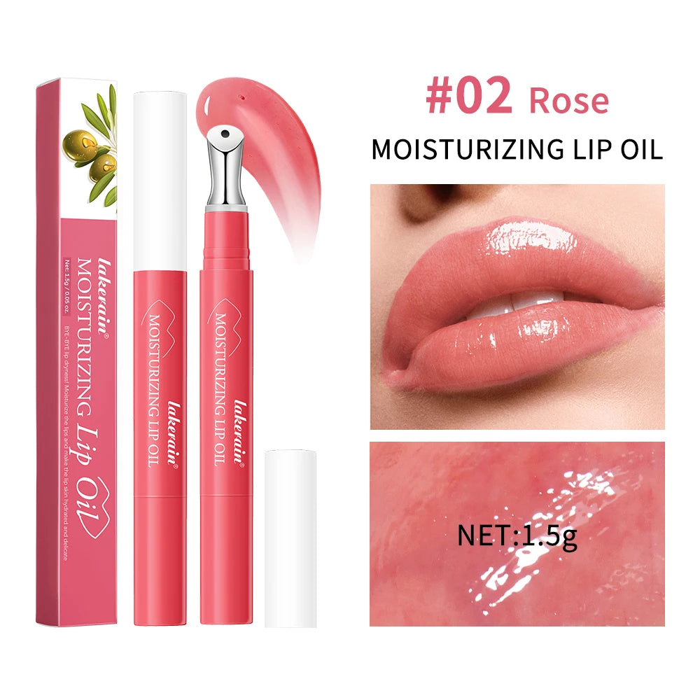 Lakerain Plumping Lip Gloss Hydrating Moisturizing Long Lasting Lip Oil Transparent Lip Tint Daily Lip Care Makeup Cosmetics Peaceful Pleasures Health and Wellness 2Rose