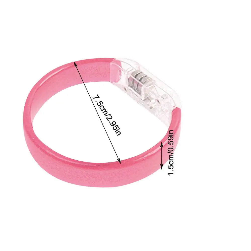 LED Flash Glow Wristband | Neon Light Bracelet for Parties LED Glow Wristband Peaceful Pleasures Health and Wellness Pink