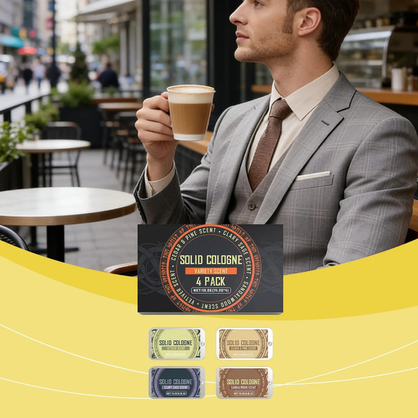 Men's Solid Perfume Balm Set – Fresh & Long-Lasting Scent