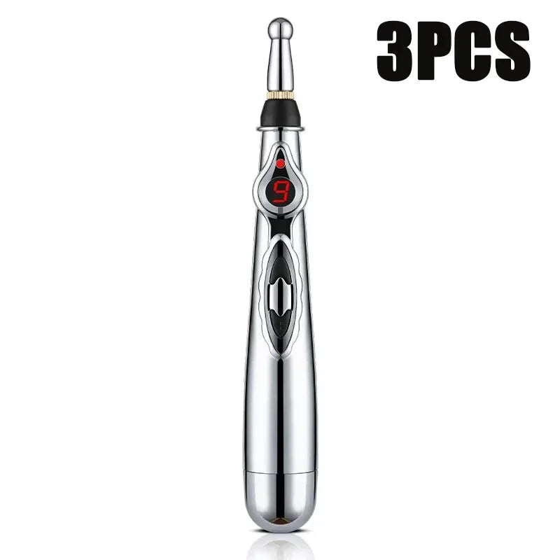 1/3PCS Electronic Acupuncture Pen Relief Pain Massage Point Meridian Energy Meridian Acupuncture Acup Material Without Battery Peaceful Pleasures Health and Wellness 3pcs