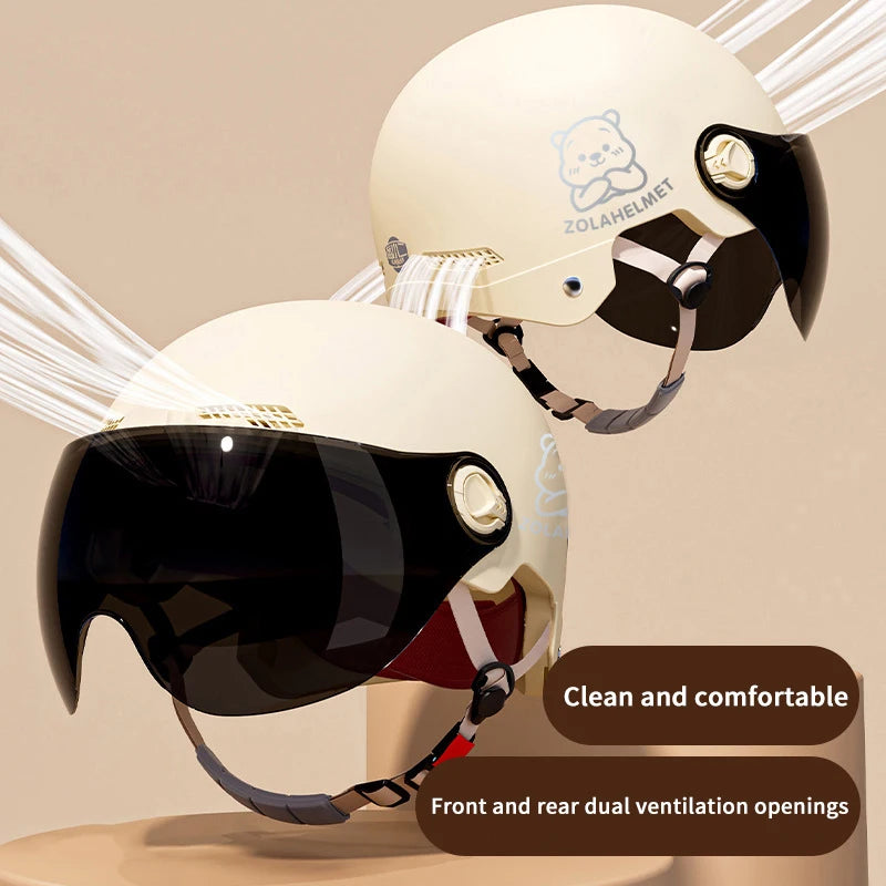 3C Certified E-Bike Half Helmet with HD Glasses | Unisex