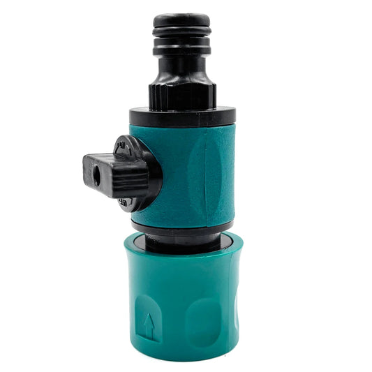 Garden Hose Pipe In-Line Faucet Tap Shut Off Valve Fitting Watering Irrigation Quick Connector With Valve Garden Gadget Peaceful Pleasures Health and Wellness 1PCS