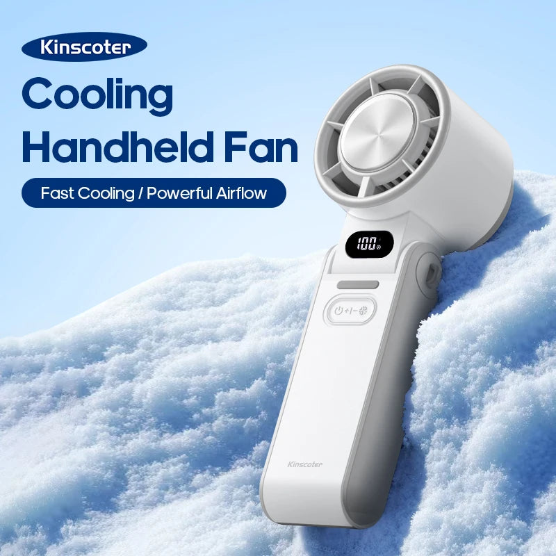 Portable Cooling Handheld Fan – 3600mAh, 100 Speeds, Foldable