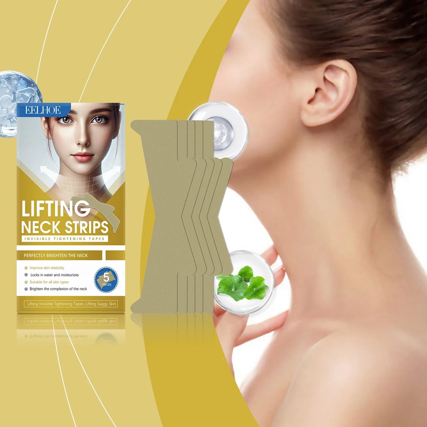 Eelhoe Neck Tightening Patch – Lift, Firm & Moisturize (5 pcs)