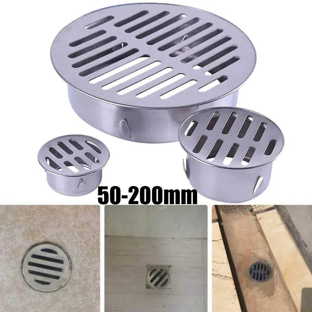 Stainless Steel Floor Drain Balcony Drainage Roof Round Cover Rain