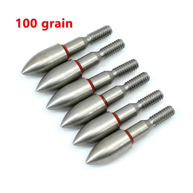 100 Grain Target Arrow Head Tips Archery Point Recurve Compound Bow