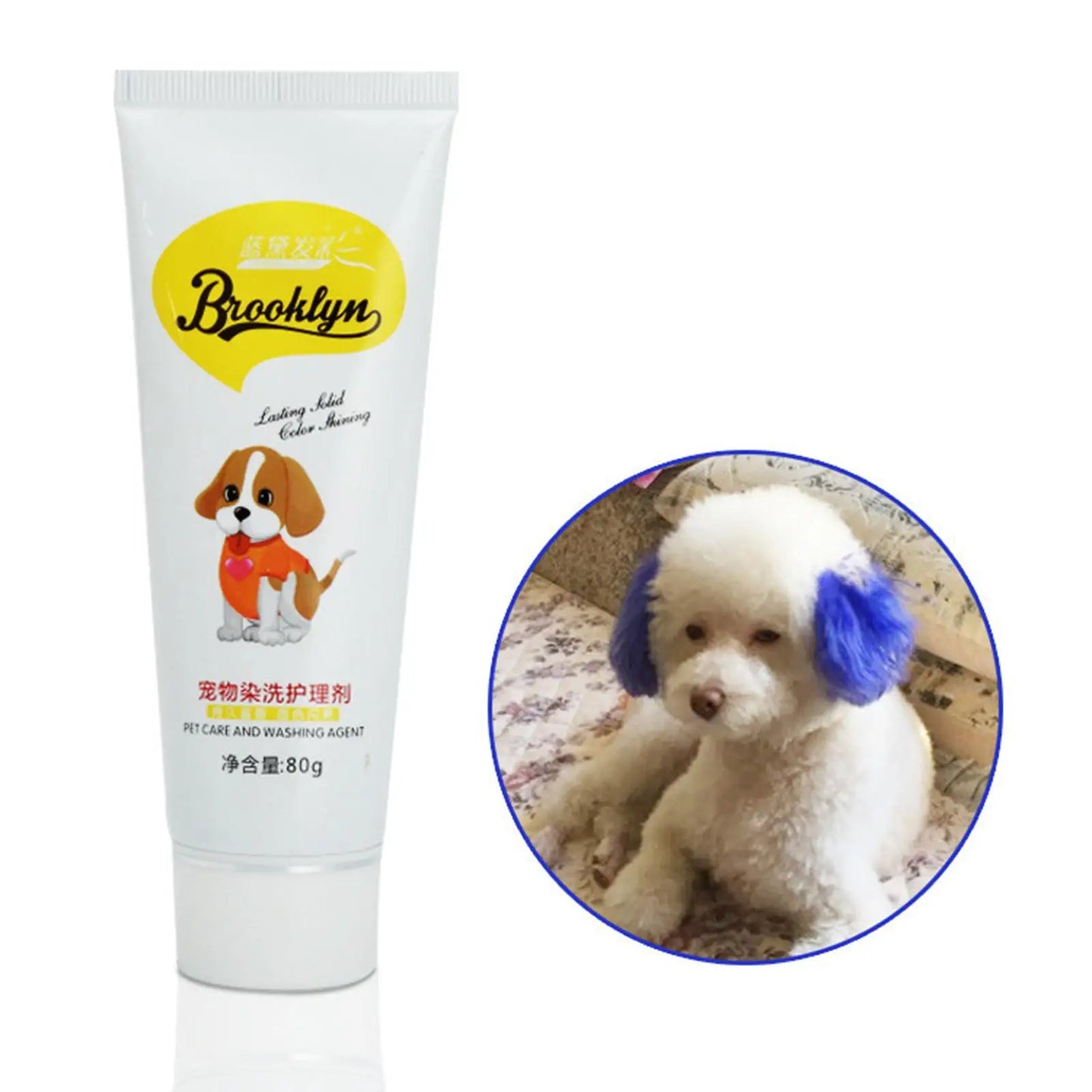 Dog Hair Dye Safely Grooming Lightweight Pet Care Professional Hair Dye Coloring Peaceful Pleasures Health and Wellness light blue