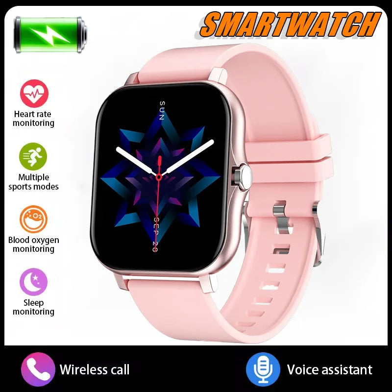 2026 New Outdoor Sports Smart Watch Women Men Heart Rate Sleep Monitor Watch Wallpaper Bluetooth Wireless Call Smartwatches HW12 Peaceful Pleasures Health and Wellness Pink