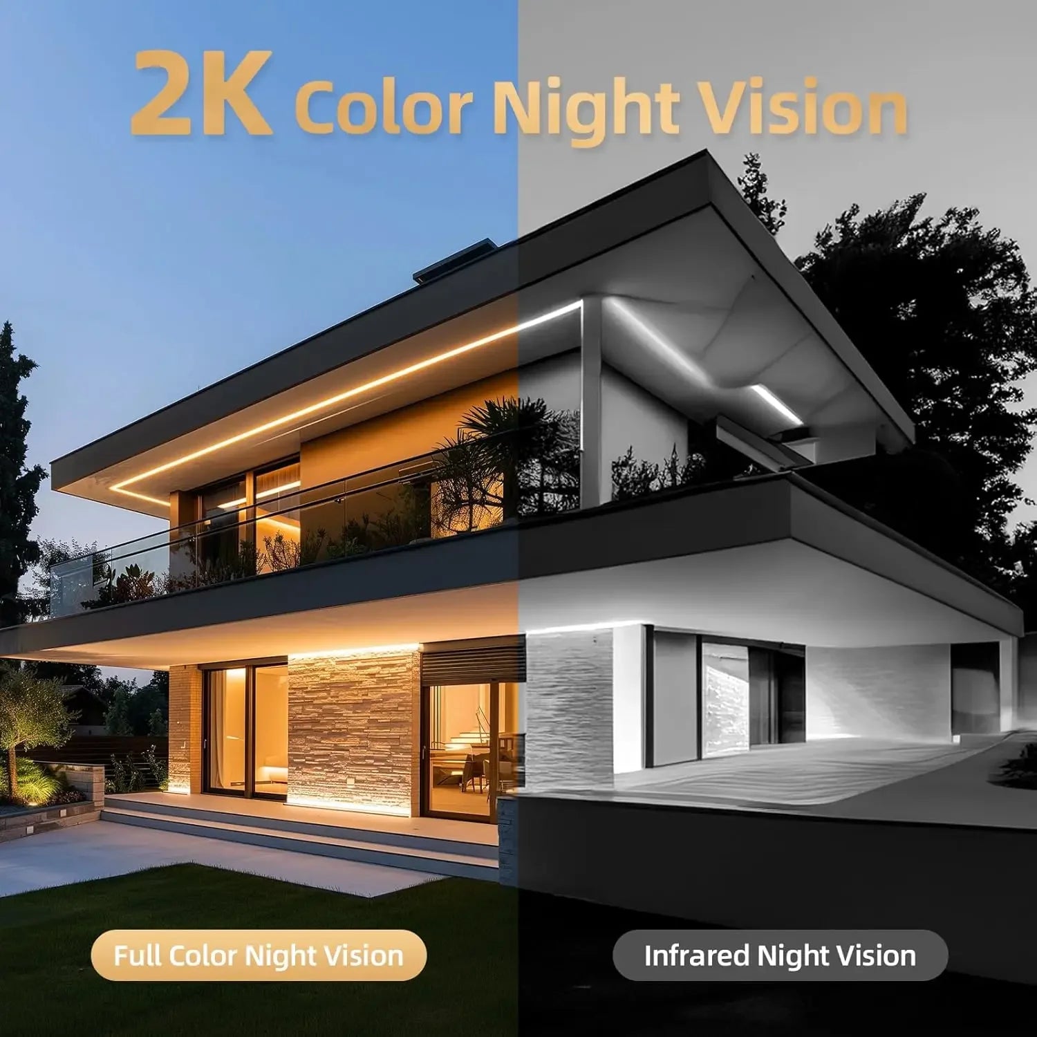 Wireless Solar Security Camera 2K Outdoor AI Motion Detection Color Night Vision Waterproof 2-Pack Peaceful Pleasures Health and Wellness