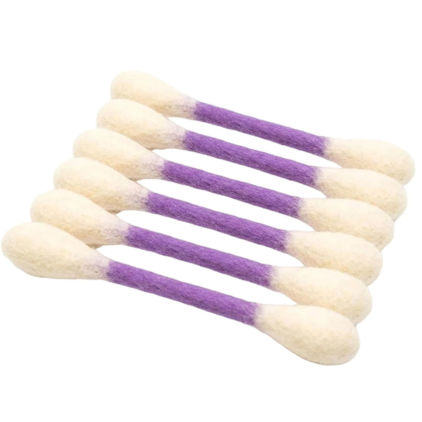 6 Pack Durable Felt Cat Kicker Toy Giant Cotton Swab Shape Interactive Kitten Teething Rope Chew Toy for Indoor Cats Accessory Peaceful Pleasures Health and Wellness Purple