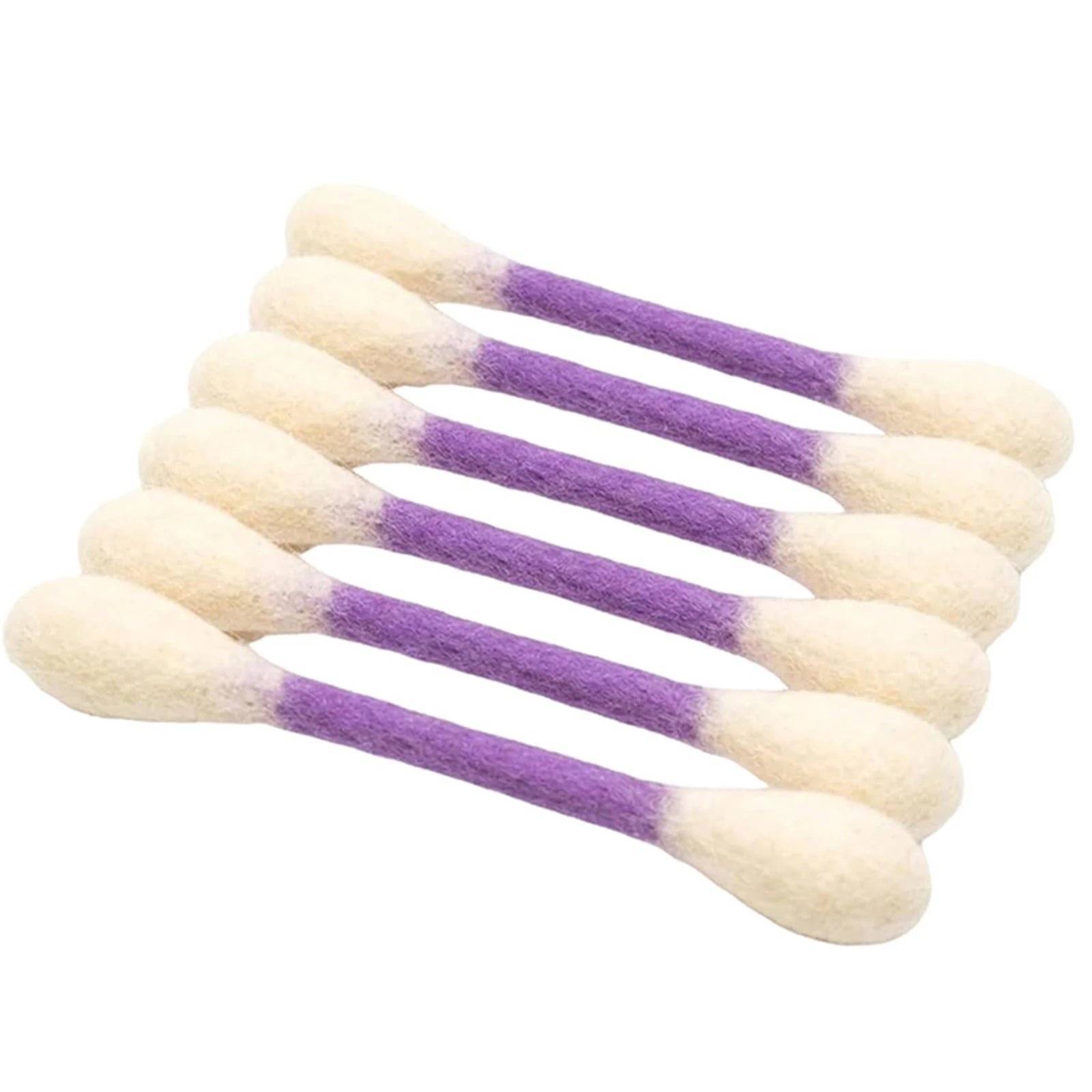 6 Pack Durable Felt Cat Kicker Toy Giant Cotton Swab Shape Interactive Kitten Teething Rope Chew Toy for Indoor Cats Accessory Peaceful Pleasures Health and Wellness Purple