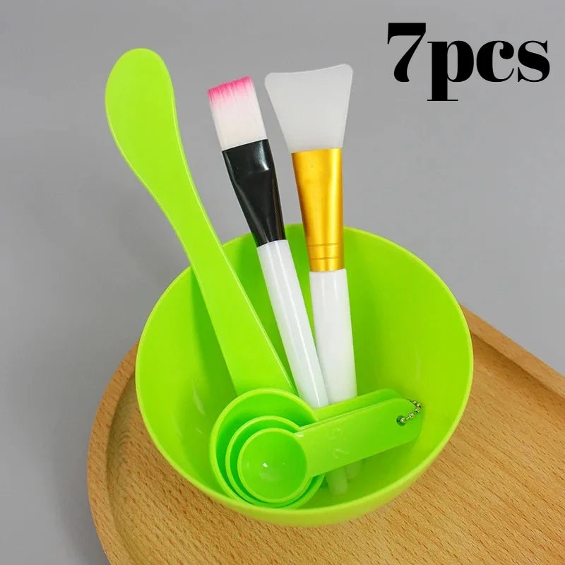 7-Piece DIY Face Mask Mixing Bowl Set | Spatula & Brush Kit