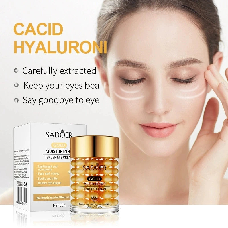SADOER 24K Gold Eye Cream – Dark Circles, Wrinkles & Hydration