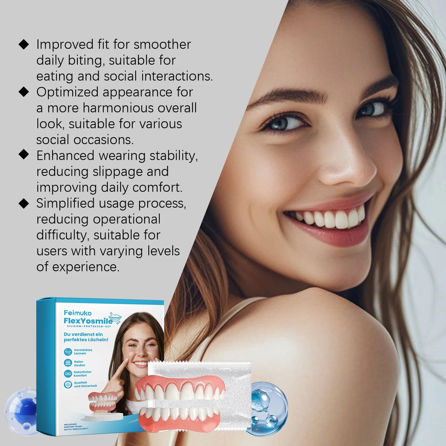 Silicone Denture Liner Kit – Upper & Lower Fit | FEIMUKO