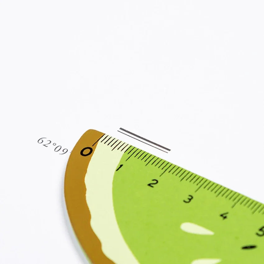 Kawaii Fruit Wooden Ruler 15cm – Cute Cartoon Stationery Gift