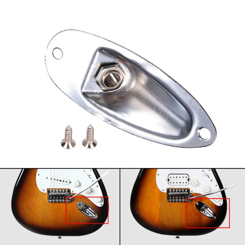 Replacement Strat Stratocaster Electric Guitar Jack Plate 1 4 Boat