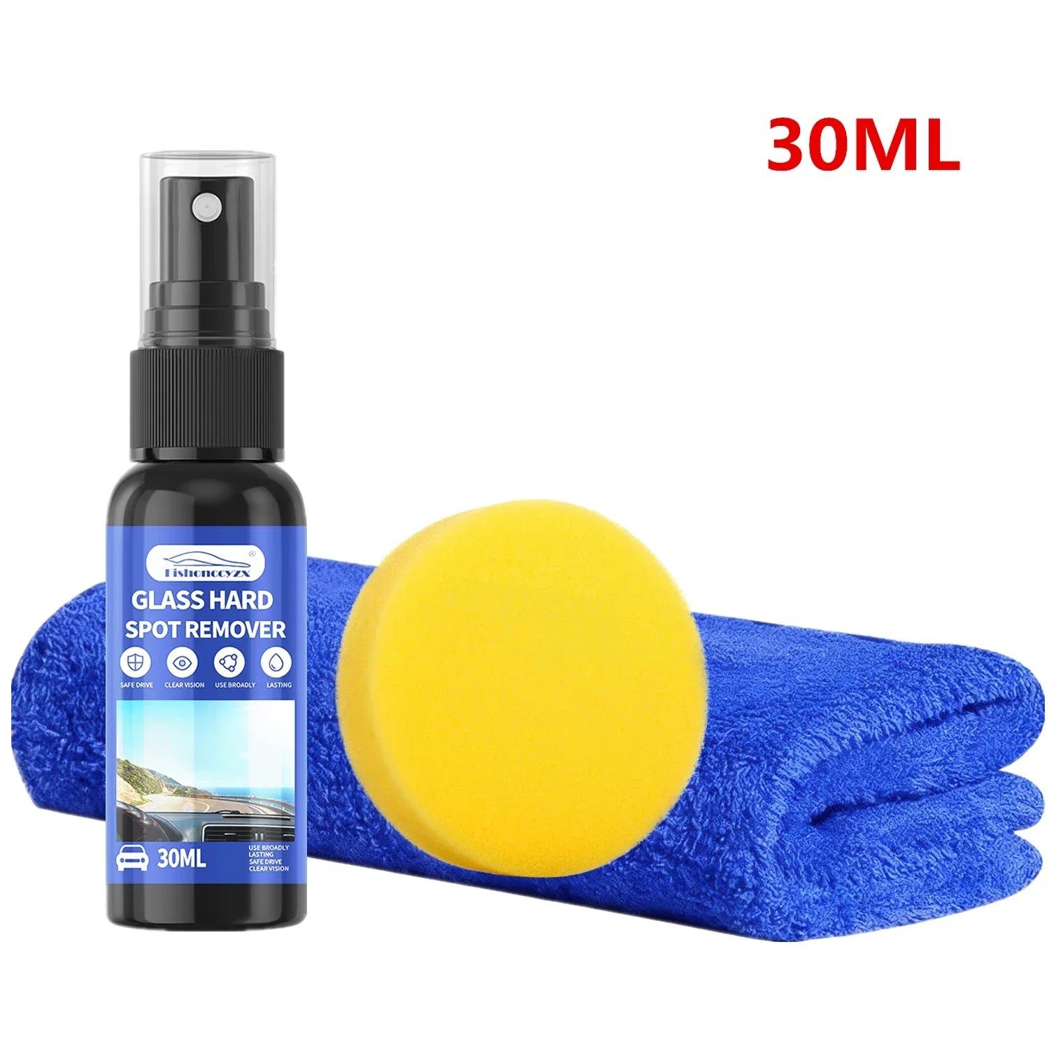Water Repellent Spray Anti Rain Coating for Car Glass Hydrophobic Anti-rain Car Liquid Windshield Mirror Mask Auto Polish Kit Peaceful Pleasures Health and Wellness 30ML SET