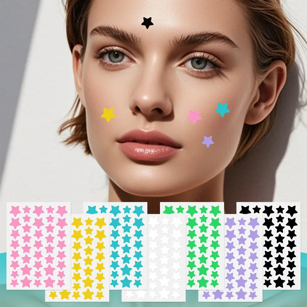 40pcs/120pcs Colorful PE Pimple Patches Cute Star Shaped Pimple Cover Sticker Invisible Pimple Cover Removal Pimple Patch Peaceful Pleasures Health and Wellness