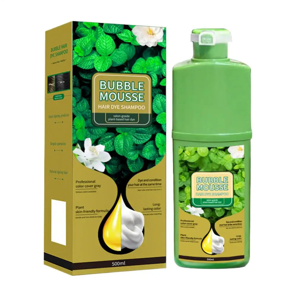Natural Plant Herbal Hair Dye Shampoo – Cover Gray in 5 Min
