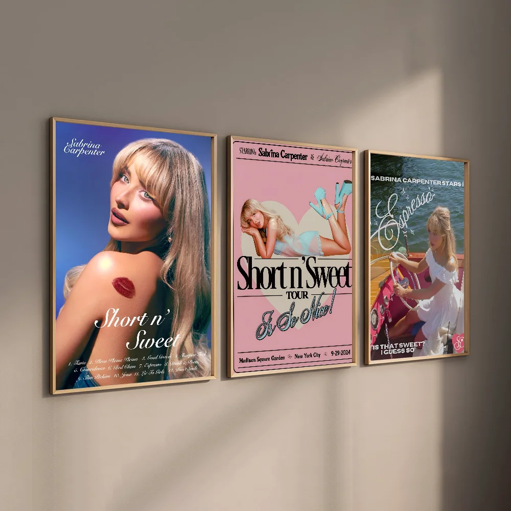 Sabrina Carpenter Portrait Poster – HD Waterproof Wall Art Decor Wall Art Poster Peaceful Pleasures Health and Wellness