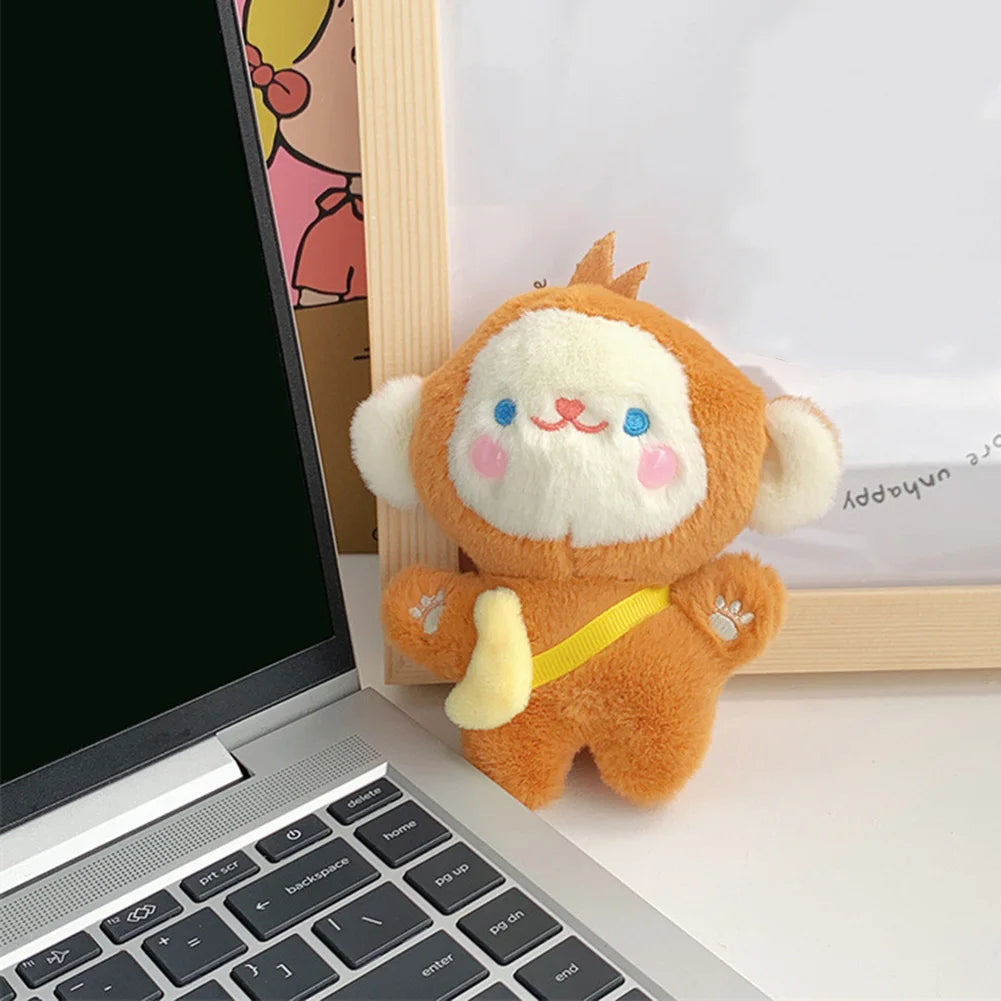 12cm Little Monkey Key Chain,Adorable Plush Charm Versatile Keychain Bag Charm For Kids Adults,Daily Use Handbag Decoration Peaceful Pleasures Health and Wellness