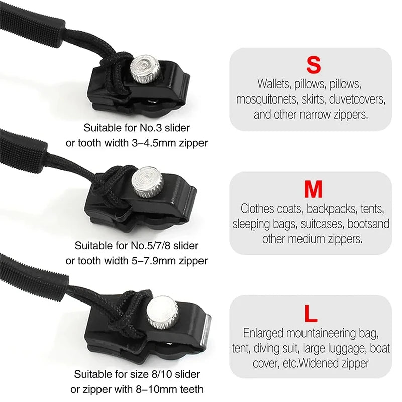 3-20Pcs Zipper Repair Kit Detachable Zipper Pulls for Bags Coats Clothes Shoes No Tools Needed Replacement Zipper Heads 2026 Peaceful Pleasures Health and Wellness