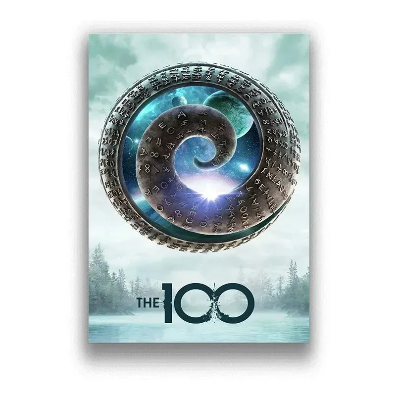 The 100 Season TV Series Minimalist Aesthetics Canvas Painting, Modern Print Wall Art for Living Room Home Decor Peaceful Pleasures Health and Wellness 1 40x50cm Unframed