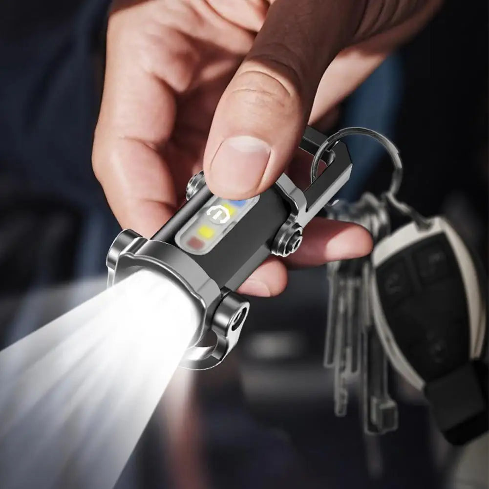 COB Keychain Flashlight – 7-Mode, Waterproof, USB-C Rechargeable Keychain Flashlight Peaceful Pleasures Health and Wellness