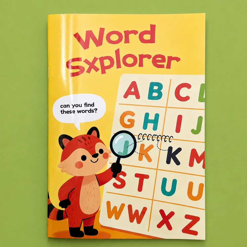 32-Page Word Search Puzzle Book Kids Hidden Games Early English