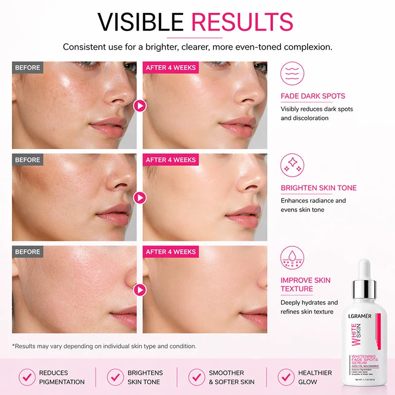 Facial Cream Whitening & Spot-Reducing Face Essence Niacinamide Moisturizing Brightening Smooth Skin Locks in Water Reduces Spot Peaceful Pleasures Health and Wellness