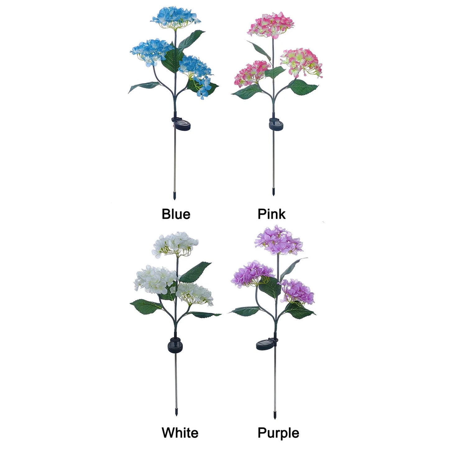 Solar Fairy Hydrangea Lights 10H Lighting Time Garden Lights Outdoor for Garden Pathway Patio Backyard Landscape Decor Peaceful Pleasures Health and Wellness