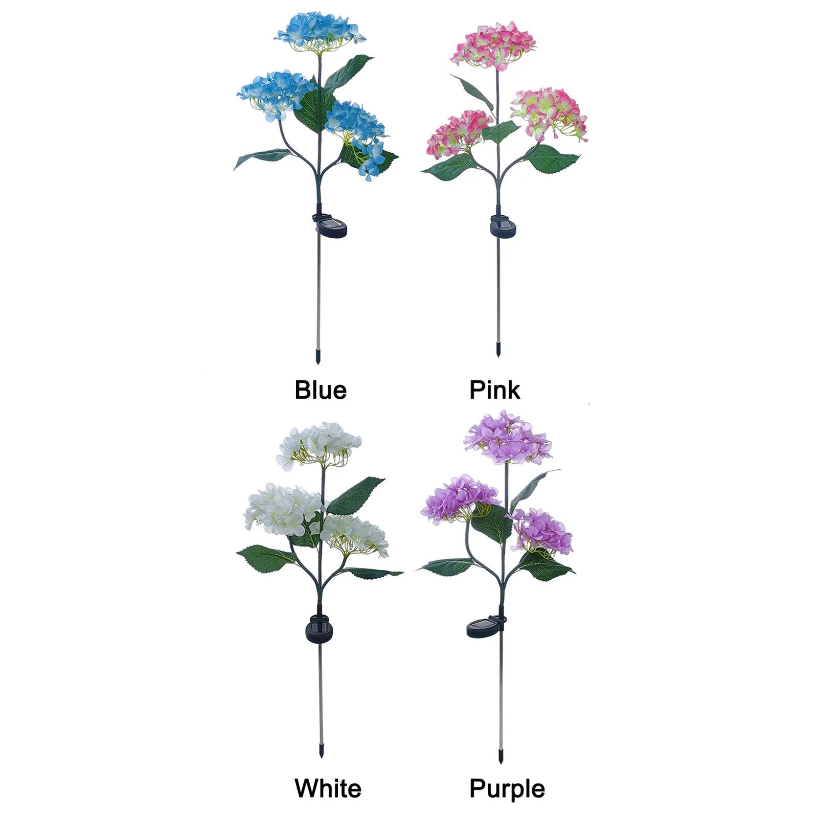 Solar Fairy Hydrangea Lights 10H Lighting Time Garden Lights Outdoor for Garden Pathway Patio Backyard Landscape Decor Peaceful Pleasures Health and Wellness