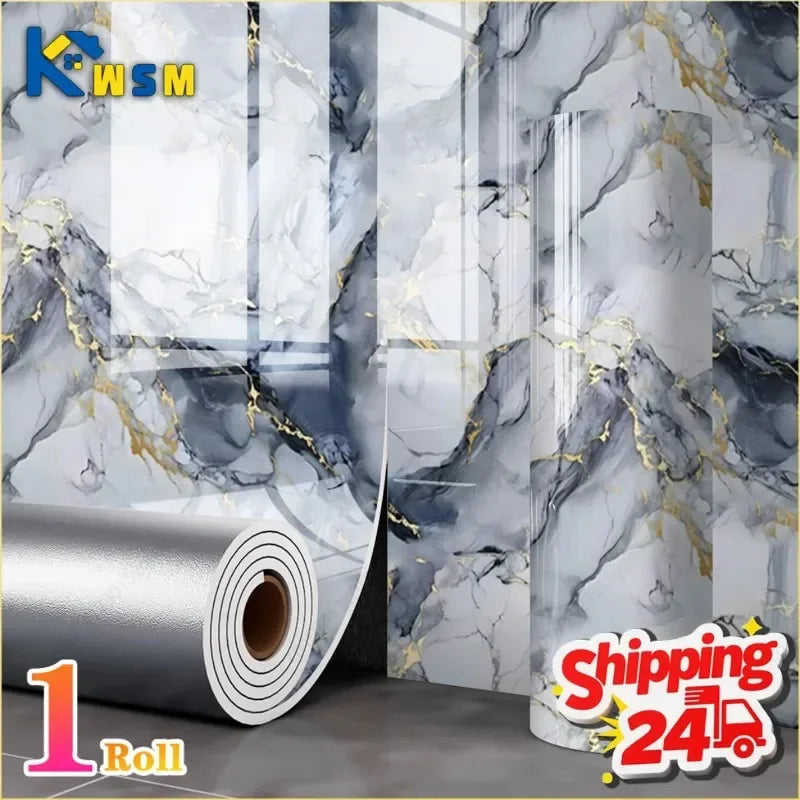 Marble Self-Adhesive Wallpaper – Gilded Luxury Wall Sticker Roll