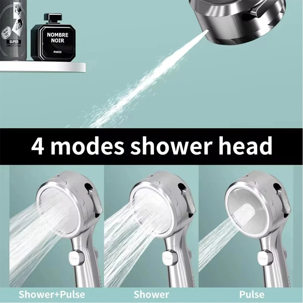 High Pressure Handheld Shower Head with LED Temp Display