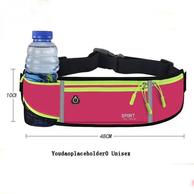 Waterproof Outdoor Sports Running Waist Bag Marathon Fitness Can Hold Water Bottle Mobile Phone Waist Bag Peaceful Pleasures Health and Wellness