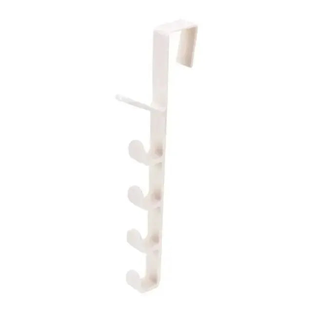 5-Hook Behind the Door Coat Hanger Rack | No-Drill Storage