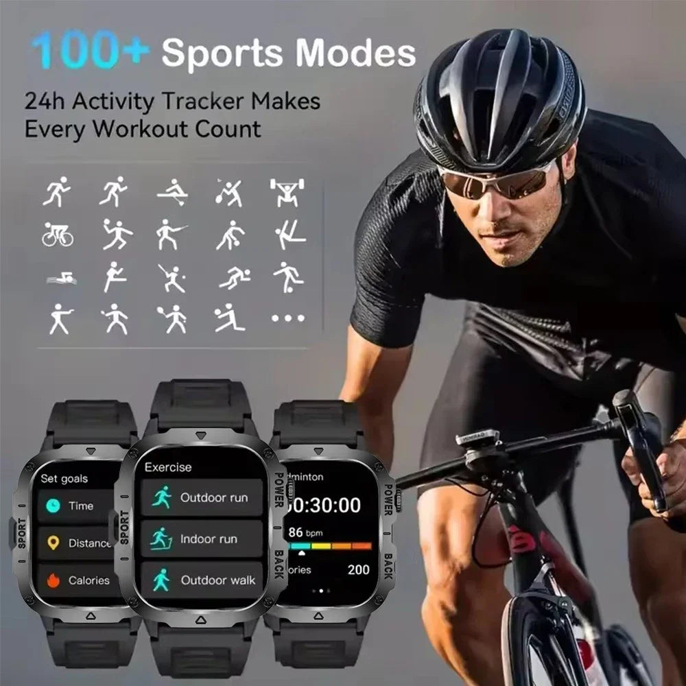 COTAUL Military Smart Watch | Bluetooth Call, GPS, Fitness
