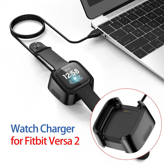 USB Charger for Fitbit Versa 2 Charger Dock Replacement Smartwatch Charging Cable Stand(not for Versa/Versa Lite/Versa Se) Peaceful Pleasures Health and Wellness