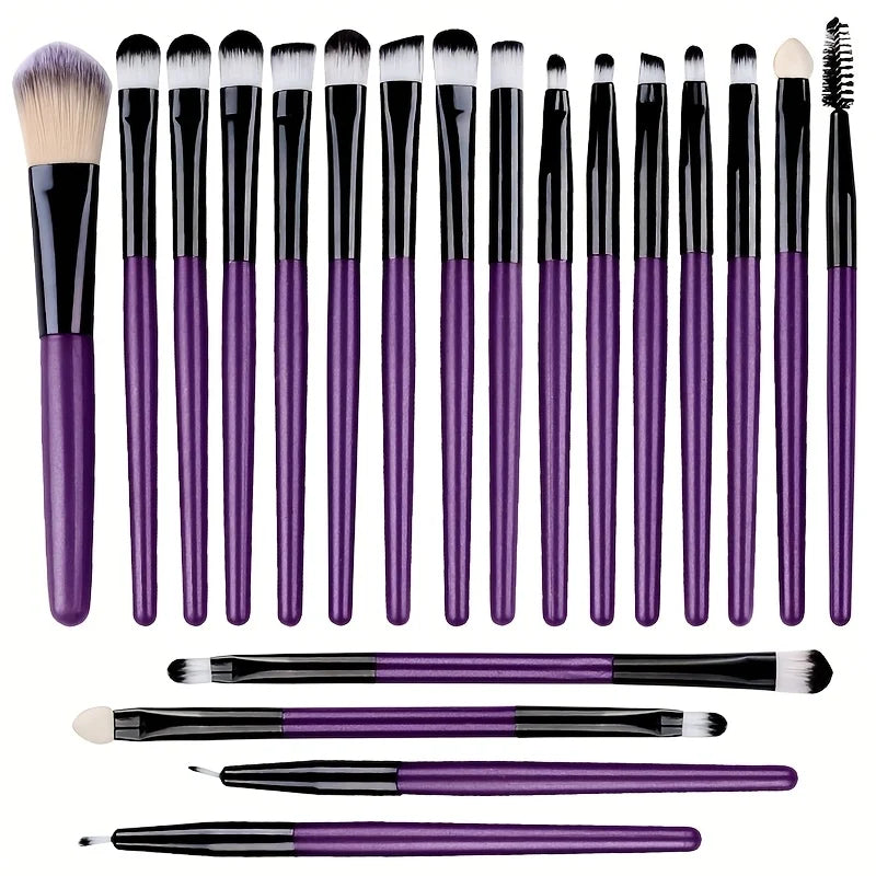 RUNTOIN 20-Piece Makeup Brush Set – Eye, Face & Blending Makeup Brush Set Peaceful Pleasures Health and Wellness PU20