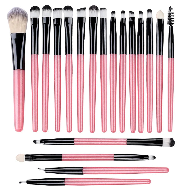 RUNTOIN 20Pc Eye Makeup Brush Set – Shadow, Liner & Concealer