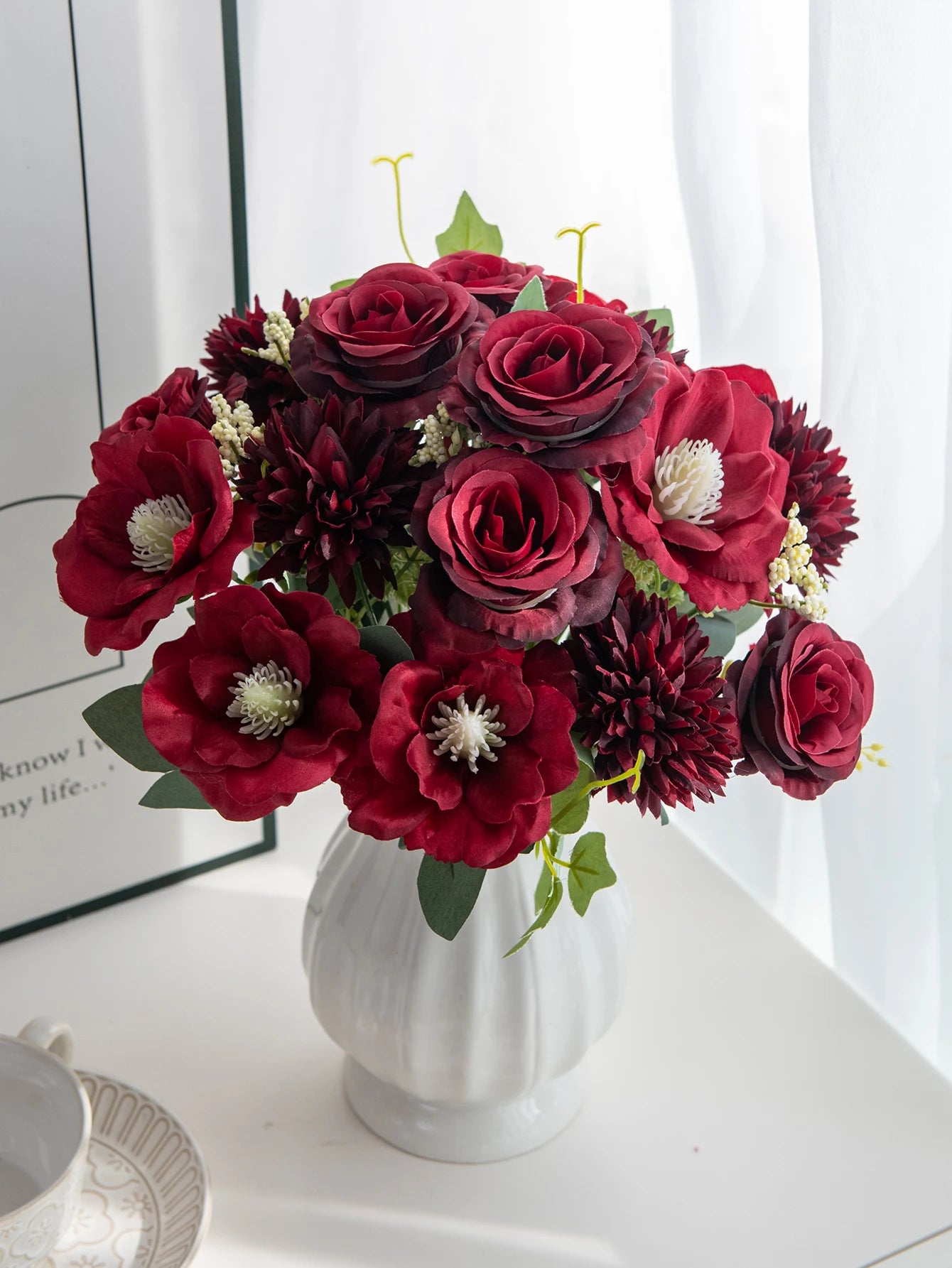 Artificial Silk Roses | Wedding Bouquet & Home Decor