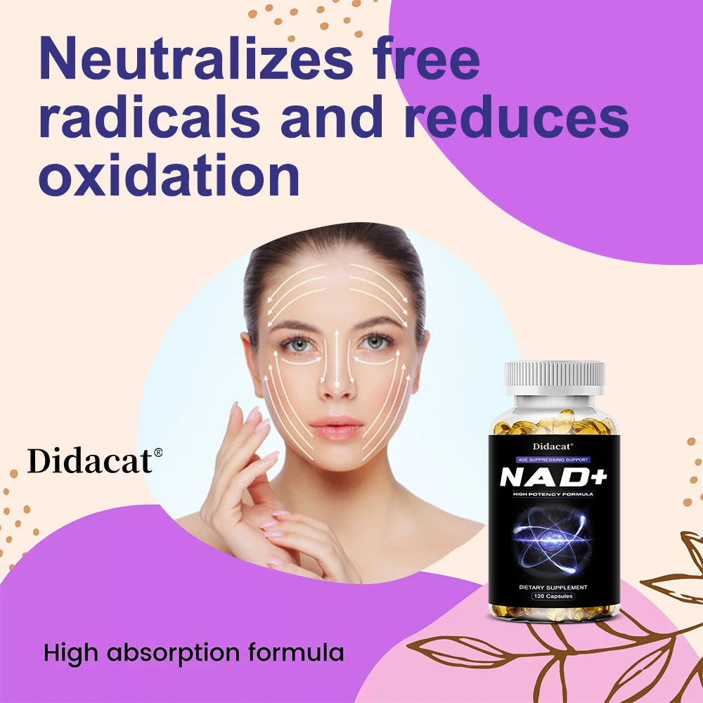 NAD+ Capsules with Resveratrol & Quercetin, Cellular Wellness Supplement for Mitochondrial, Brain, Heart & Daily Stamina Support Peaceful Pleasures Health and Wellness