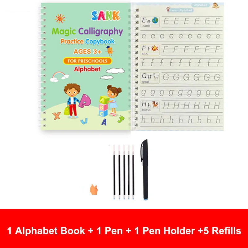 Sank Magic Practice Copybook Pen Preschools Kids Calligraphy English