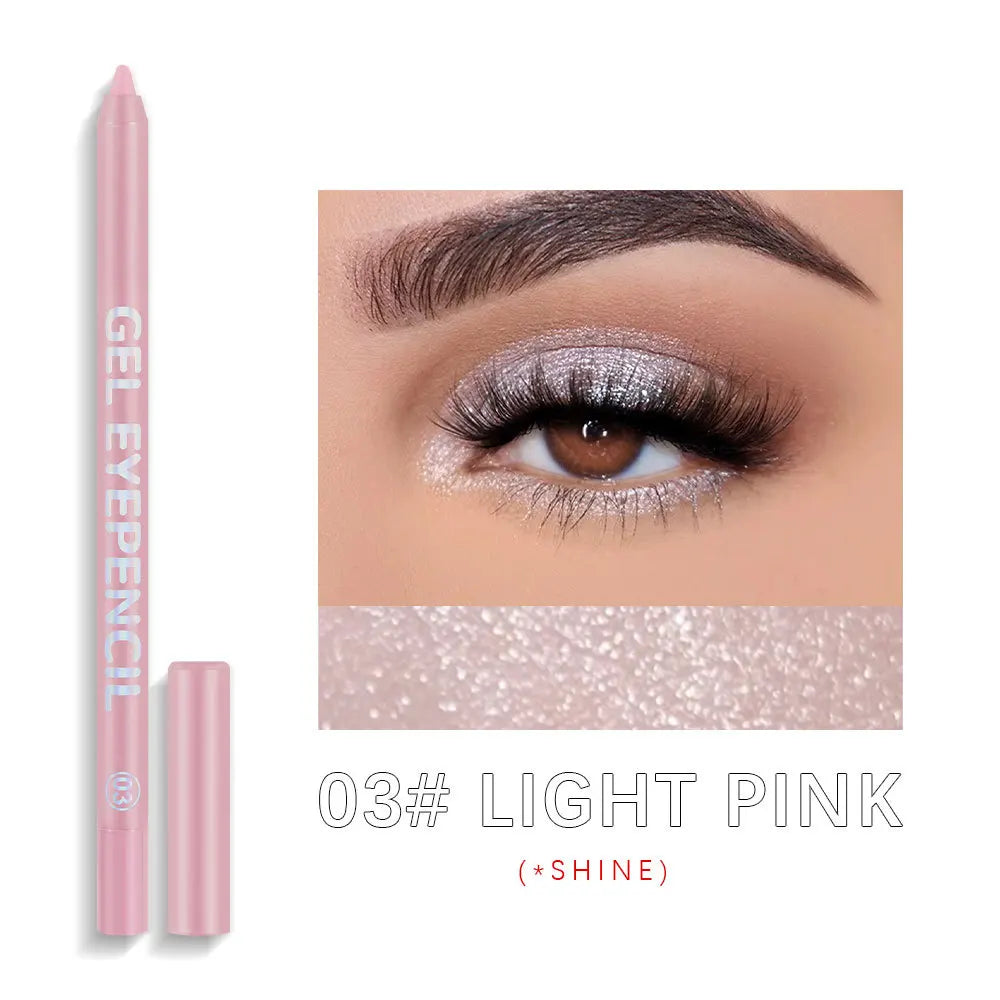 Dragon Ranee 12-Color Pearlescent Waterproof Eyeliner Pencil