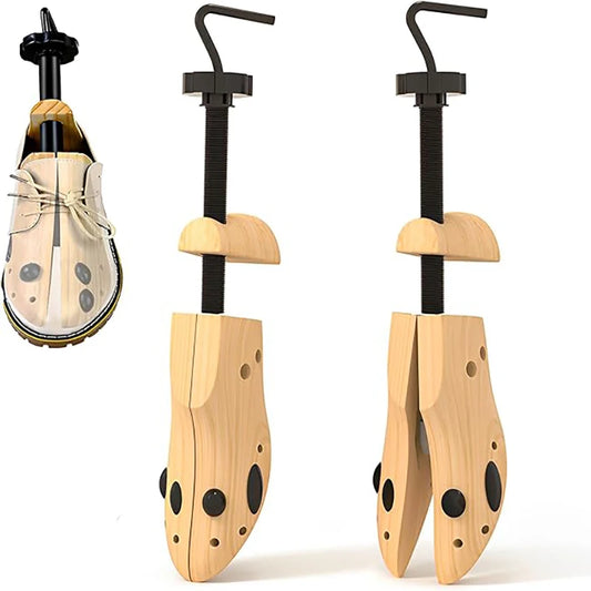 Wood Shoe Stretcher Adjustable for Men & Women – Expands Length & Width (1-2 Pcs) Peaceful Pleasures Health and Wellness